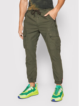 Alpha Industries Alpha Industries Jogger nohavice Ripstop 116201 Zelená Tapered Fit