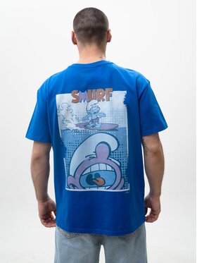 Smerfy Smerfy T-Shirt 129179 Niebieski Oversize