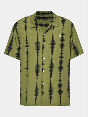 HUF HUF Hemd Seismogram BU00176 Grün Regular Fit