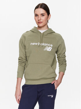 New Balance New Balance Džemperis ar kapuci Classic Core WT03810 Zaļš Relaxed Fit