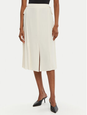 Rinascimento Rinascimento Midi sukňa CFC0122491003 Écru Regular Fit