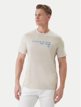 Calvin Klein Jeans Calvin Klein Jeans T-Shirt LV04RF800G Μπεζ Classic Fit