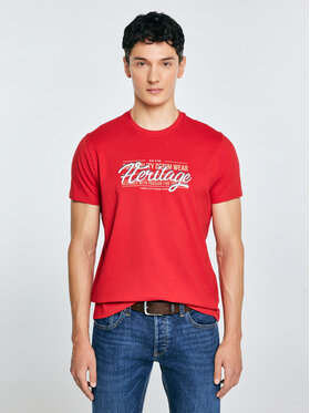 BIG STAR BIG STAR T-Shirt KEREN Czerwony Basic Fit