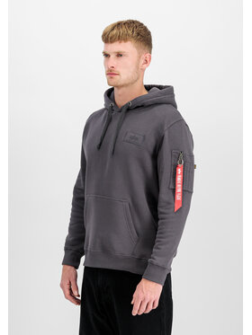Alpha Industries Alpha Industries Mikina Backprint Hoodie Sivá Regular Fit