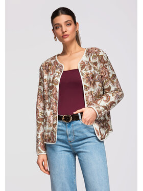 Ombre Ombre Kurtka przejściowa OW-JALP-0127 Beżowy Loose Fit