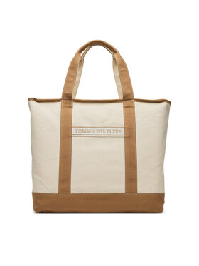 Tommy Hilfiger Tommy Hilfiger Geantă Th Summer Canvas Tote AW0AW17421 Bej