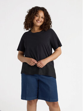 Fiorella Rubino Fiorella Rubino T-Shirt G029L008340N033 Czarny Regular Fit