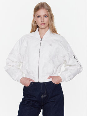 Calvin Klein Jeans Calvin Klein Jeans Bomber dzseki J20J220343 Fehér Relaxed Fit