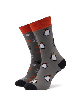 Funny Socks Funny Socks Visoke nogavice Unisex Penguin SM1/09 Siva