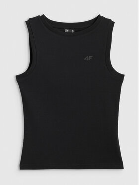 4F 4F Tank top ESSENTIAL 3 Czarny Slim Fit