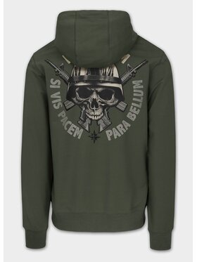 PITBULL PITBULL Bluza Bluza męska z kapturem PARA BELLUM L Zielony Regular Fit
