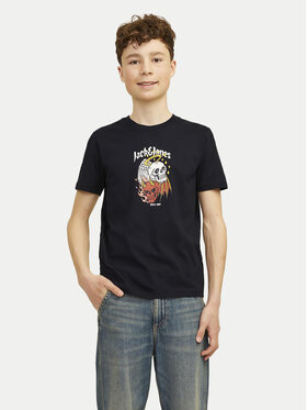 Jack&Jones Junior Jack&Jones Junior T-shirt Seven Skull 12263213 Crna Standard Fit