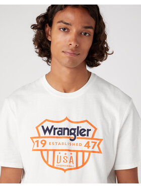 Wrangler Wrangler T-shirt GRAPHIC TEE Bianco Regular Fit