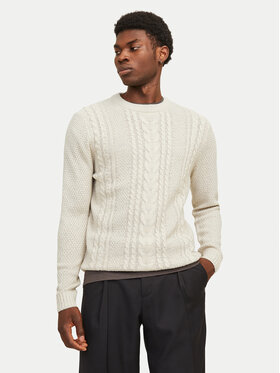 Jack&Jones Jack&Jones Sweter Craig 12258480 Écru Regular Fit