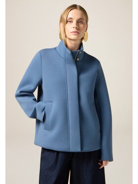 Oltre Oltre Cappotto 8708R001275N024 Turchese Baggy Fit