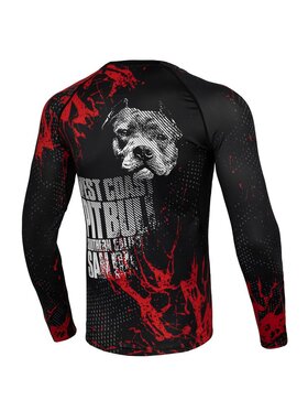 PITBULL PITBULL Longsleeve Longsleeve Rashguard Blood Dog II S Czarny Slim Fit