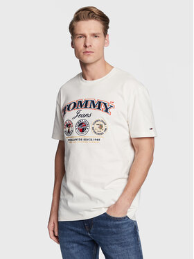 Tommy Jeans Tommy Jeans T-shirt Luxe DM0DM15661 Beige Regular Fit