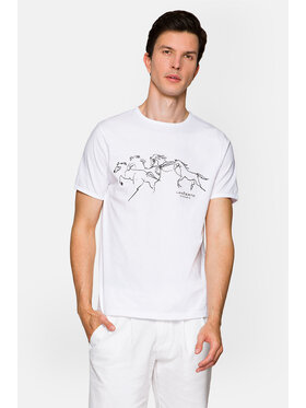 Lancerto Lancerto T-Shirt Alfred TS073221000032 Biały Regular Fit
