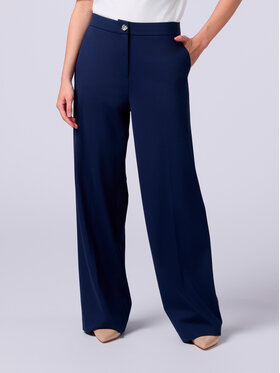 Oltre Oltre Pantaloni di tessuto P294R108418N034 Blu Baggy Fit