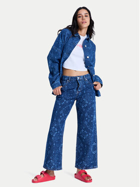 Roxy Roxy Τζιν πουκάμισο Kick Back Washed ERJWT03750 Μπλε Relaxed Fit