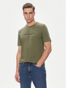 Tommy Hilfiger Tommy Hilfiger T-Shirt Brand Love MW0MW40324 Πράσινο Regular Fit