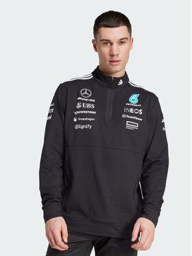adidas adidas Bluza MERCEDES - AMG PETRONAS FORMULA ONE TEAM 1/4 ZIP Czarny Regular Fit