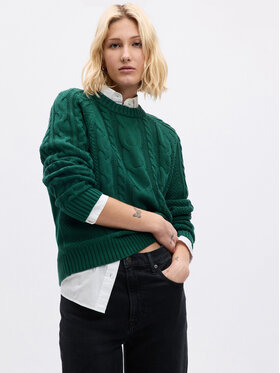 Gap Gap Sveter 815140-04 Zelená Regular Fit