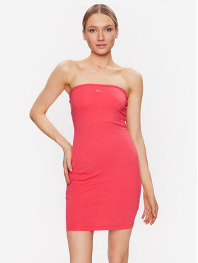 Tommy Jeans Tommy Jeans Sukienka codzienna Essential DW0DW15345 Różowy Bodycon Fit