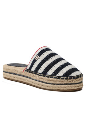 Tommy Hilfiger Tommy Hilfiger Espadrile Feminine Crochet Mule Espadrille FW0FW07278 Mornarsko modra