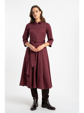 CLICK CLICK Sukienka codzienna 60-6039 Bordowy Regular Fit