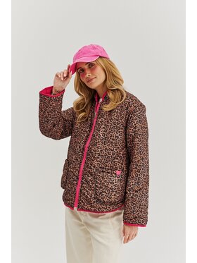 NAOKO NAOKO Kurtka przejściowa Pink Cheetah Różowy Regular Fit