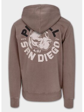 PITBULL PITBULL Bluza męska z kapturem DOG SD L Bordowy Regular Fit