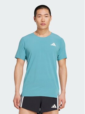 adidas adidas Koszulka techniczna Adizero Running Tee Turkusowy Slim Fit