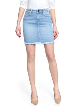 Lee Lee Spódnica mini MID SKIRT Niebieski Regular Fit