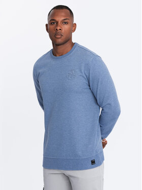 Ombre Ombre Mikina OM-SSNZ-0163 Modrá Regular Fit