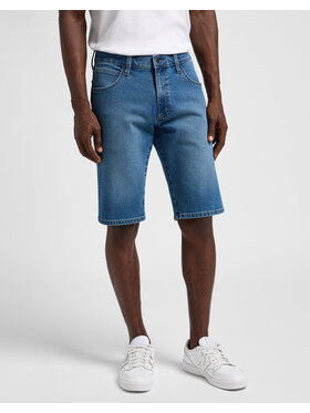 Wrangler Wrangler Szorty jeansowe RUSTLER SHORT Niebieski Straight Fit