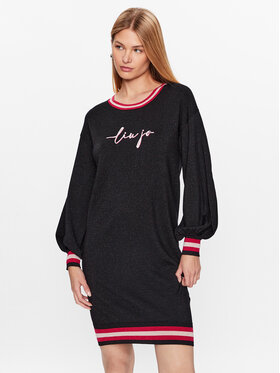 Liu Jo Sport Liu Jo Sport Kötött ruha TF3201 MS75L Fekete Relaxed Fit