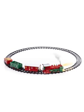 MIAhome MIAhome Figurka Kolejka bożonarodzeniowa z prawdziwą parą, 125 cm Kolorowy