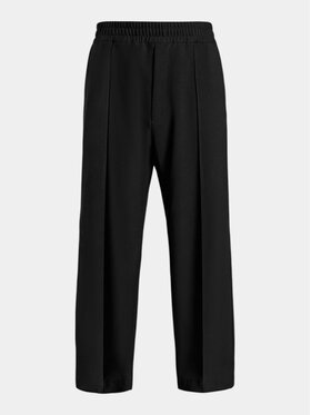 MADE BY SOCIETY MADE BY SOCIETY Spodnie materiałowe Pantaloni Ember Loose - P17198 Czarny Basic Fit