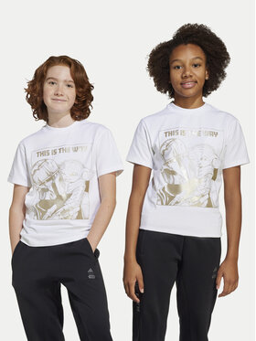 adidas adidas T-särk Star Wars The Mandalorian™ JF3637 Valge Regular Fit