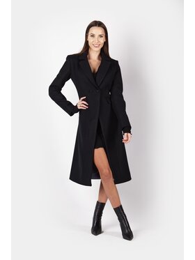 MANDRAGORA MANDRAGORA Cappotto di lana genialny czarny Nero Over Fit