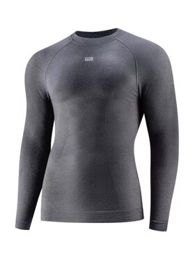Brubeck Brubeck Bluza LS1733M Merino Wool Szary Regular Fit