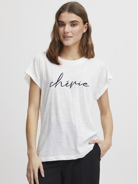 Fransa Fransa T-Shirt 20612027 Biały Regular Fit