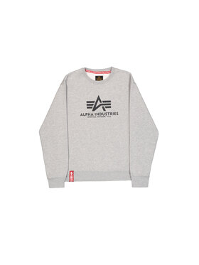 Alpha Industries Alpha Industries Bluza Basic Big Logo Sweatshirt Szary Regular Fit