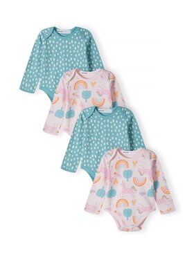 MINOTI MINOTI Komplet 4 par body 16mbaby 8 Różowy Regular Fit