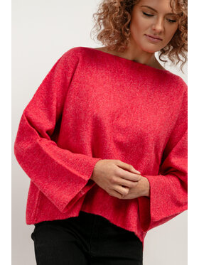 Tessita Tessita Sweter T418/11/OneSize Czerwony Loose Fit