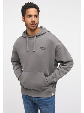 Mustang Mustang Felpa Bennet Back Print Grigio Regular Fit