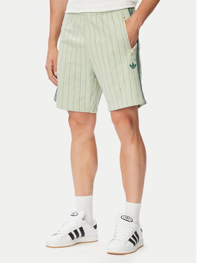 adidas adidas Športové kraťasy Pinstripes KT4328 Svetlo zelená Regular Fit