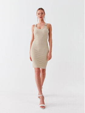 Guess Guess Sukienka codzienna Christina W3GK24 KAQL2 Beżowy Slim Fit