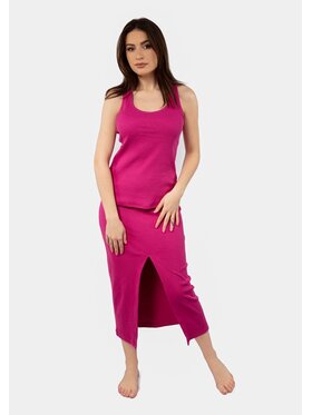 DKaren Sport DKaren Sport Komplet bluzka i spódnica DK-K-P1 Różowy Slim Fit